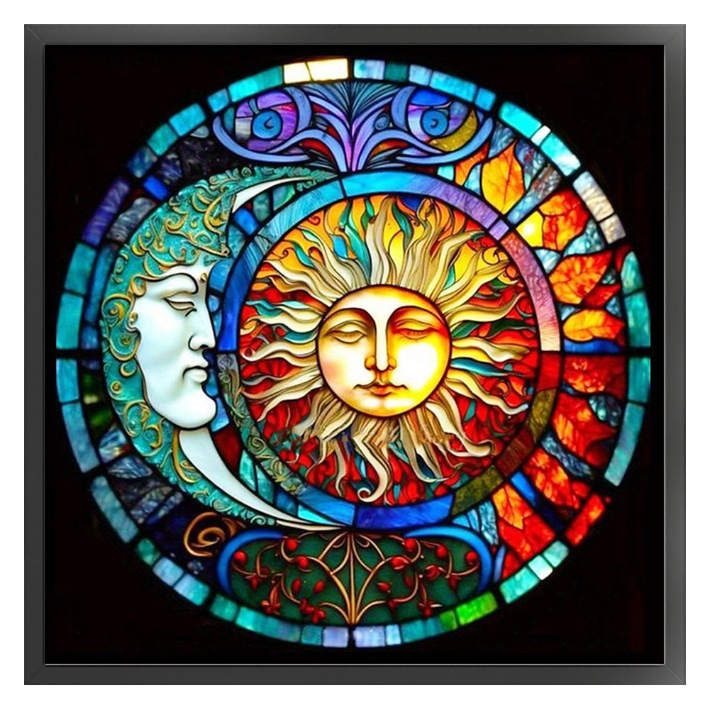 Star And Moon Diagram - 11CT Stamped Cross Stitch 45*45CM