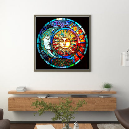 Star And Moon Diagram - 11CT Stamped Cross Stitch 45*45CM