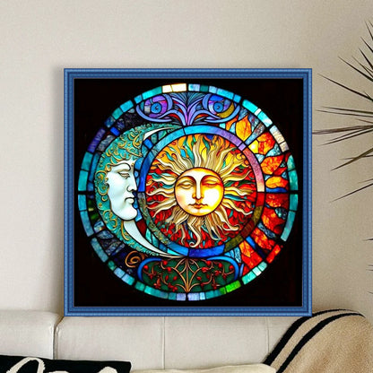 Star And Moon Diagram - 11CT Stamped Cross Stitch 45*45CM