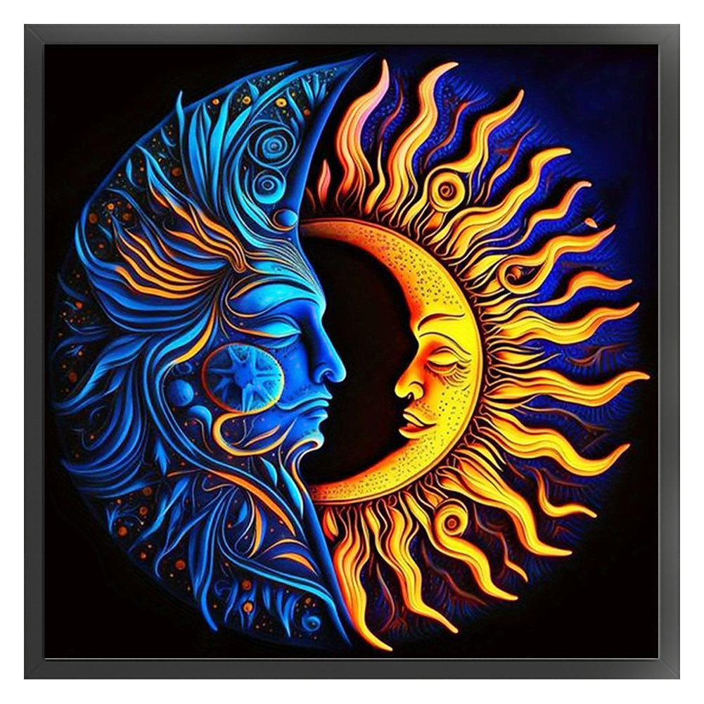 Star And Moon Diagram - 11CT Stamped Cross Stitch 45*45CM