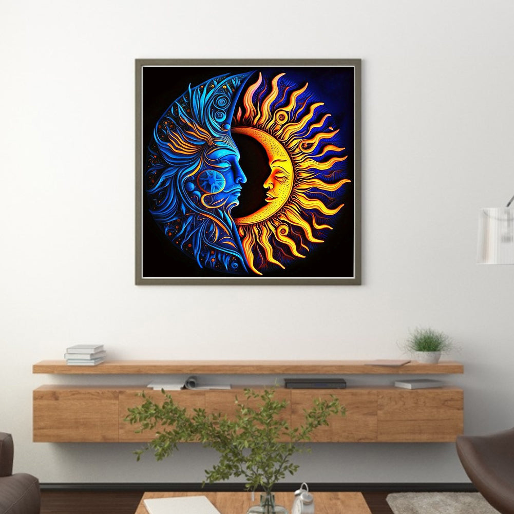 Star And Moon Diagram - 11CT Stamped Cross Stitch 45*45CM