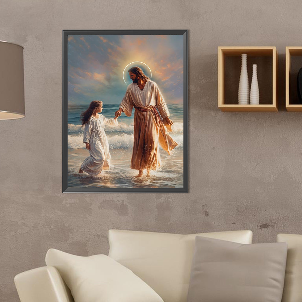 Jesus - Full Round Drill Diamond Painting 30*40CM