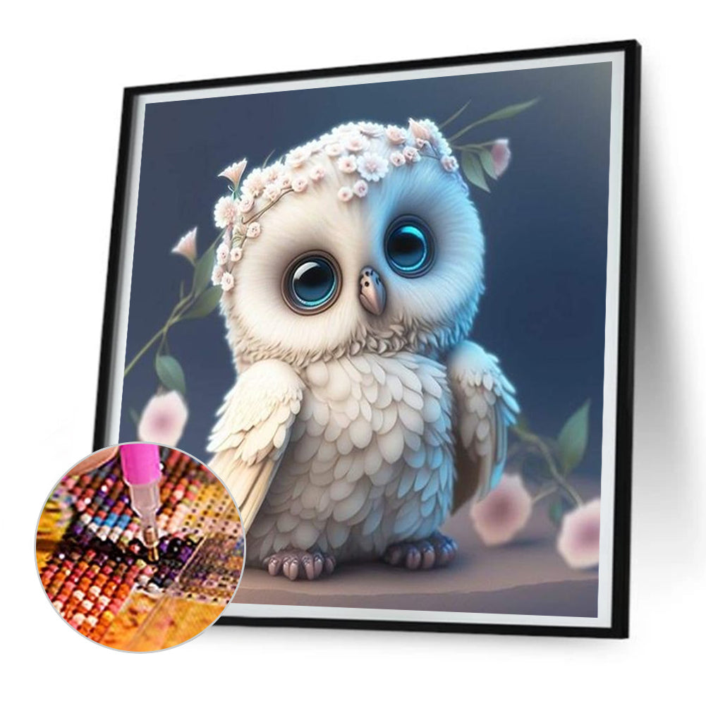 Owl - Full Round Drill Diamond Painting 30*30CM