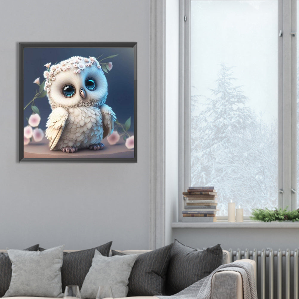 Owl - Full Round Drill Diamond Painting 30*30CM