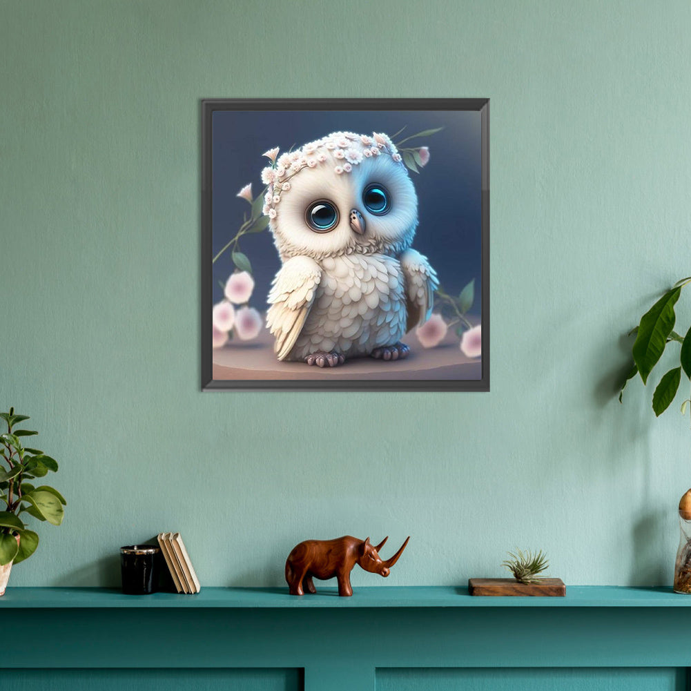 Owl - Full Round Drill Diamond Painting 30*30CM