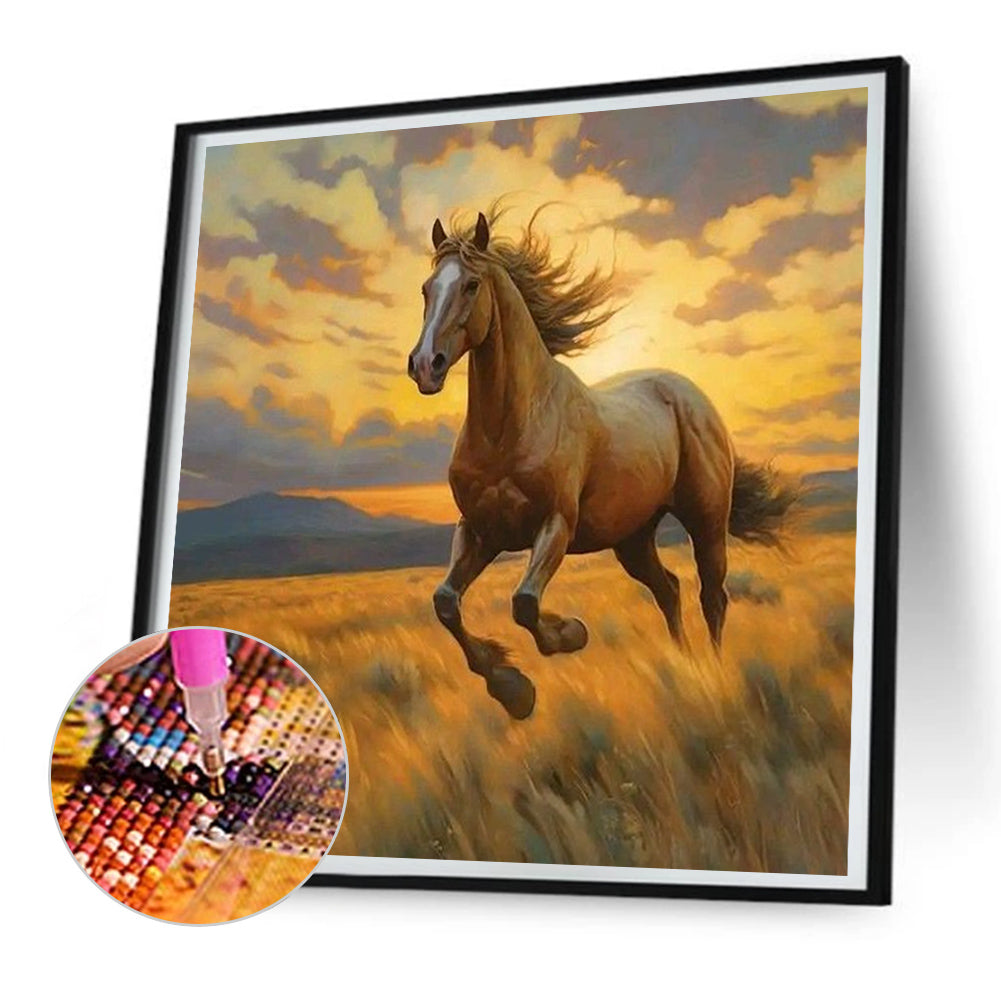 Horses - Full Round Drill Diamond Painting 30*30CM