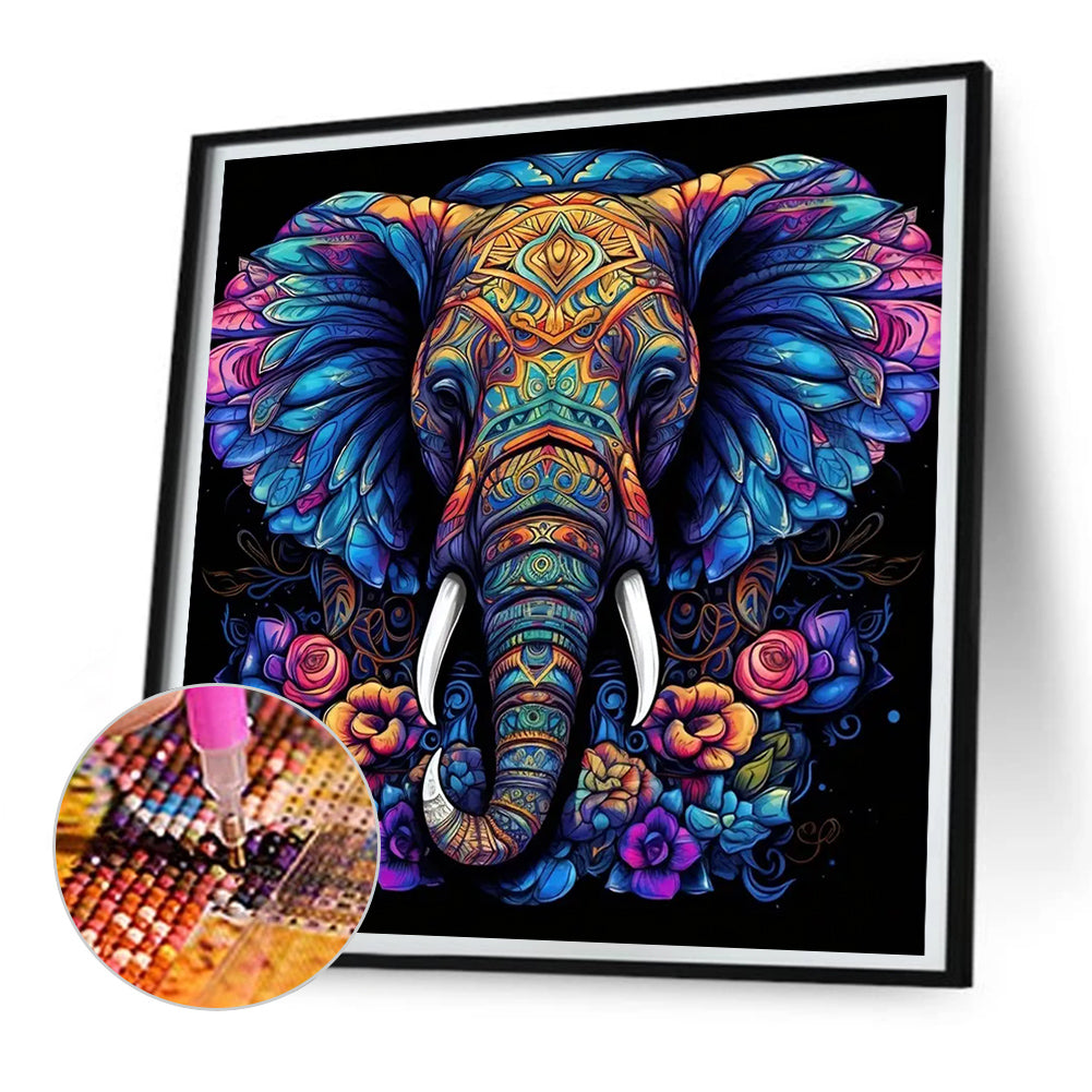 Elephant - Full Round Drill Diamond Painting 30*30CM