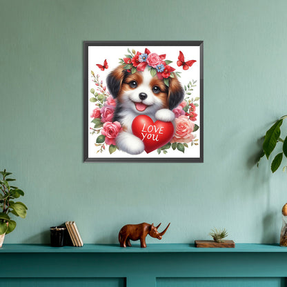 Loving Puppy - Full Round Drill Diamond Painting 30*30CM