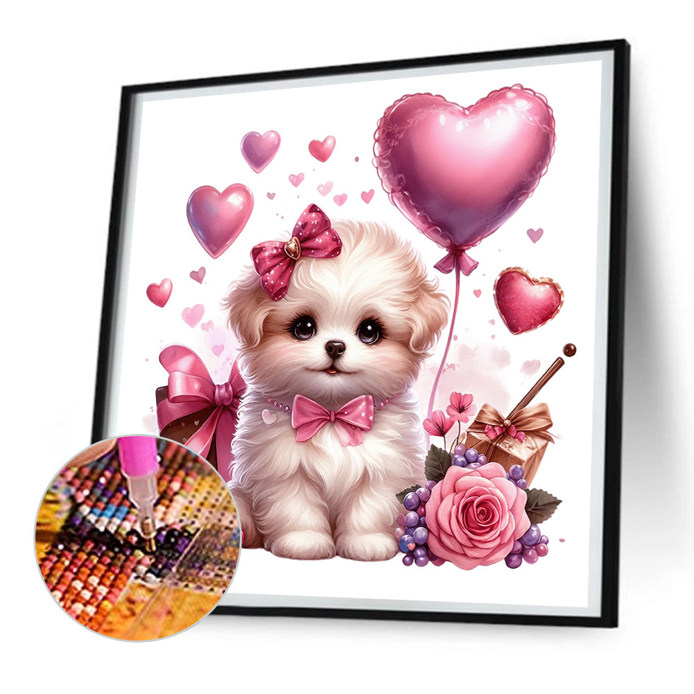 Loving Puppy - Full Round Drill Diamond Painting 30*30CM