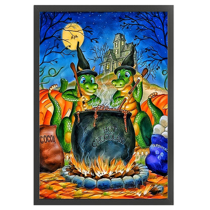 Dragon Makes Potion - 11CT Stamped Cross Stitch 50*70CM