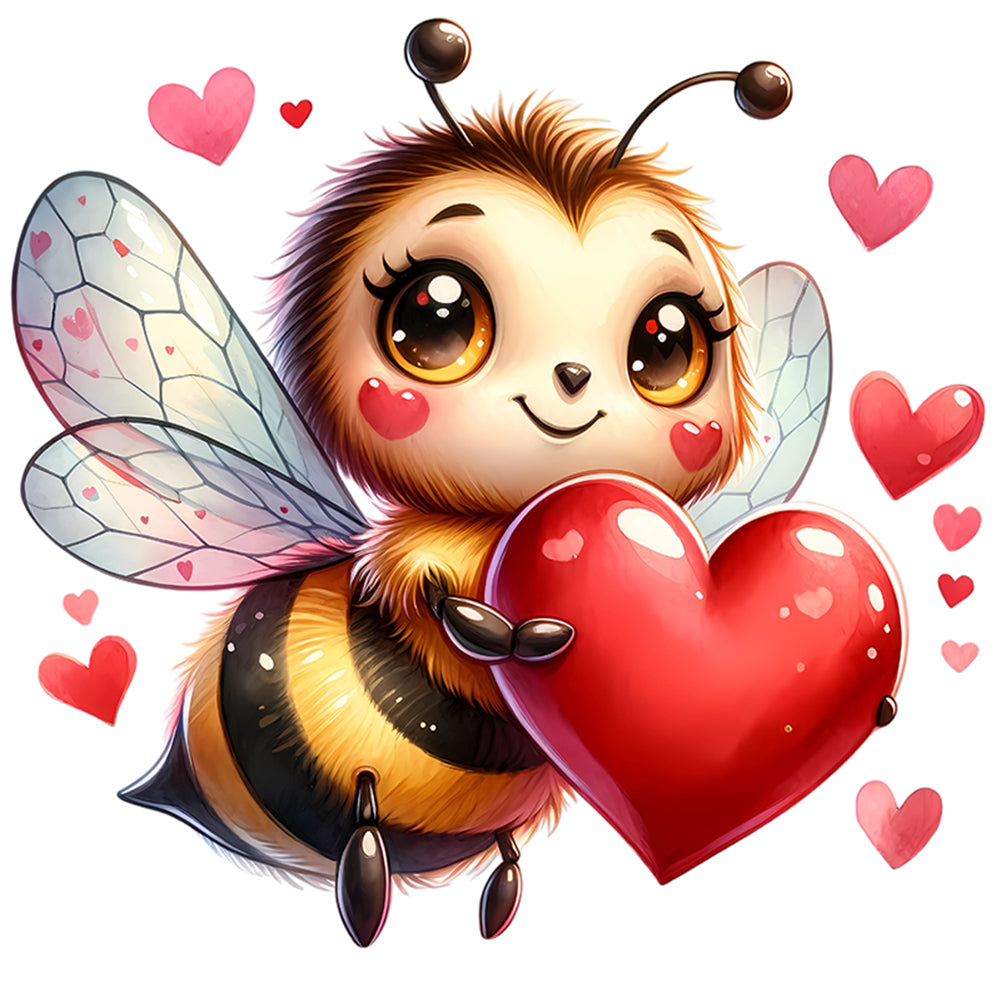 Valentine'S Day Bee - 18CT Stamped Cross Stitch 25*25CM