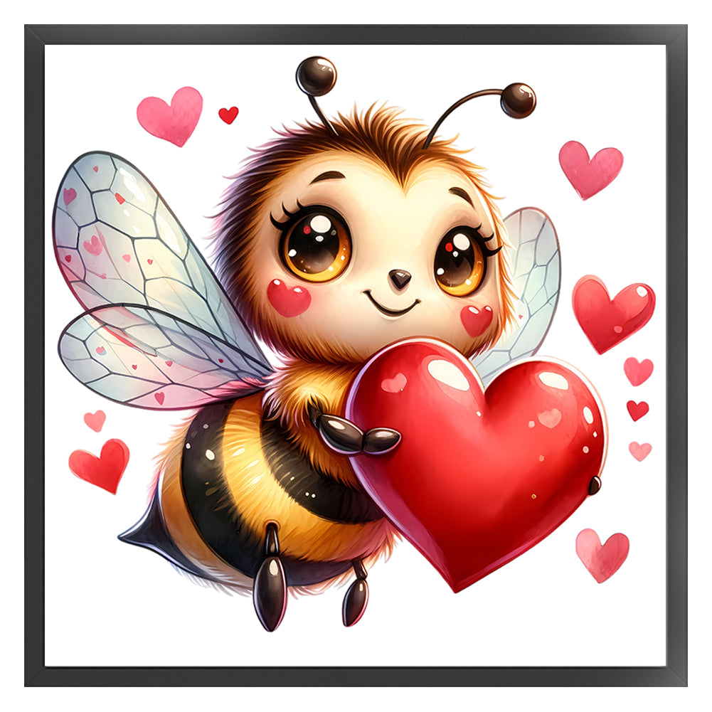 Valentine'S Day Bee - 18CT Stamped Cross Stitch 25*25CM