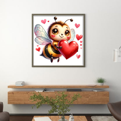 Valentine'S Day Bee - 18CT Stamped Cross Stitch 25*25CM