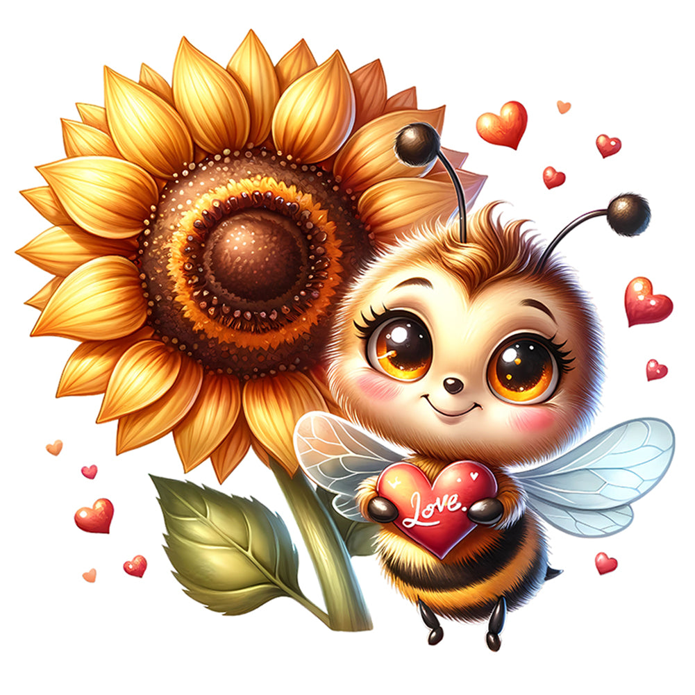 Valentine'S Day Bee - 18CT Stamped Cross Stitch 25*25CM