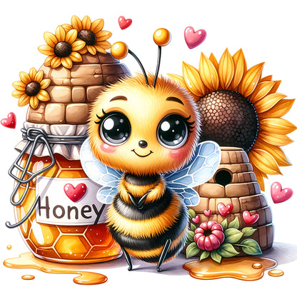 Valentine'S Day Bee - 18CT Stamped Cross Stitch 25*25CM