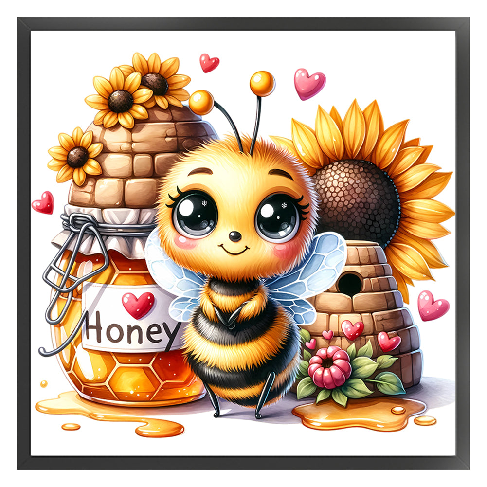 Valentine'S Day Bee - 18CT Stamped Cross Stitch 25*25CM