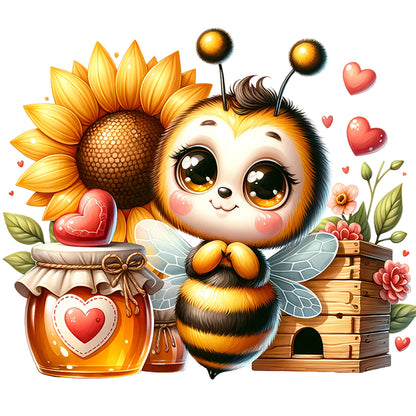 Valentine'S Day Bee - 18CT Stamped Cross Stitch 25*25CM