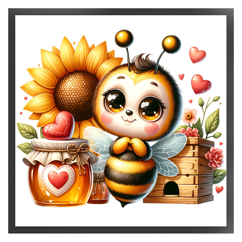 Valentine'S Day Bee - 18CT Stamped Cross Stitch 25*25CM