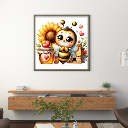 Valentine'S Day Bee - 18CT Stamped Cross Stitch 25*25CM