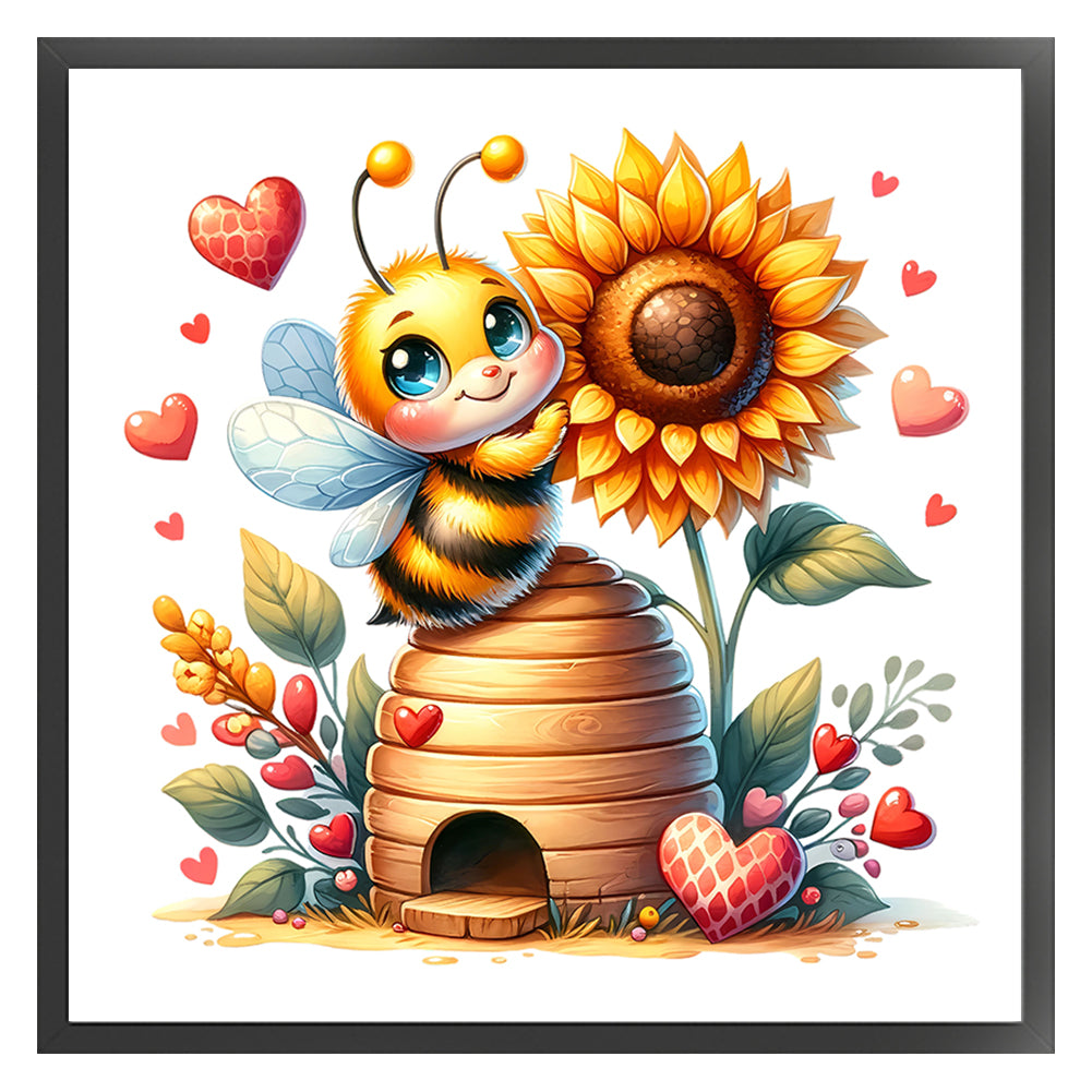 Valentine'S Day Bee - 18CT Stamped Cross Stitch 25*25CM