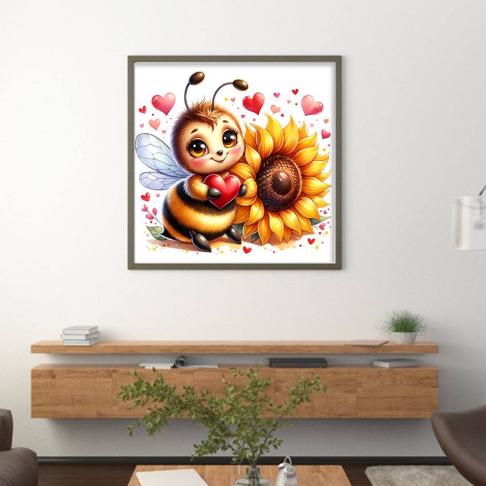 Valentine'S Day Bee - 18CT Stamped Cross Stitch 25*25CM