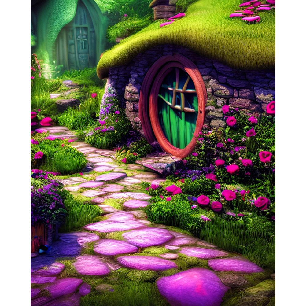 Goblin Hut - Full AB Round Drill Diamond Painting 40*50CM