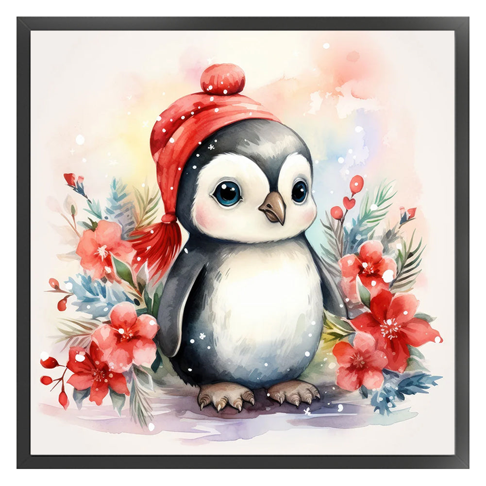 Winter Penguin - 11CT Stamped Cross Stitch 40*40CM