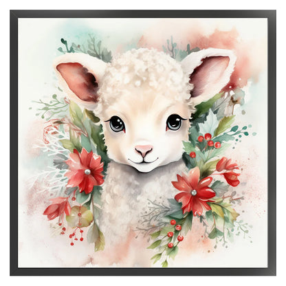 Winter Lamb - 11CT Stamped Cross Stitch 40*40CM