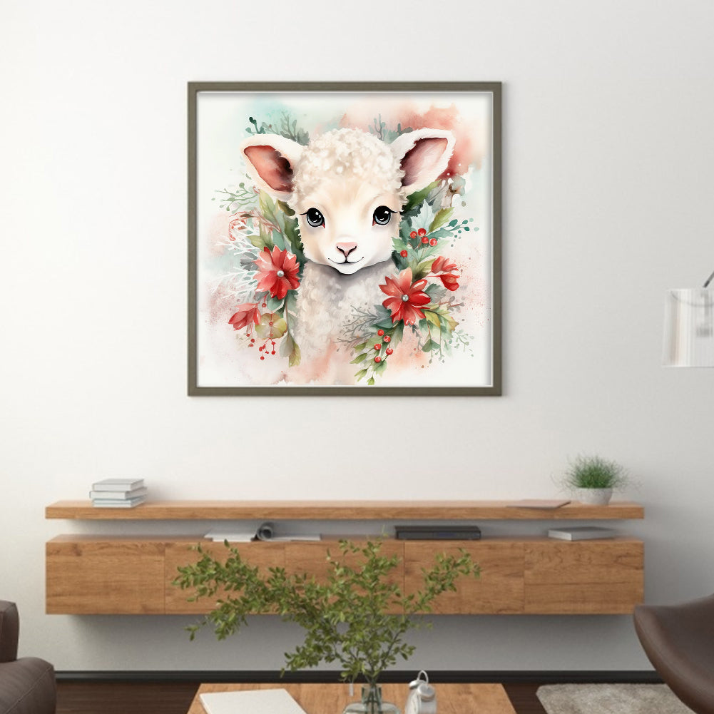 Winter Lamb - 11CT Stamped Cross Stitch 40*40CM