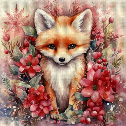 Winter Fox - 11CT Stamped Cross Stitch 40*40CM