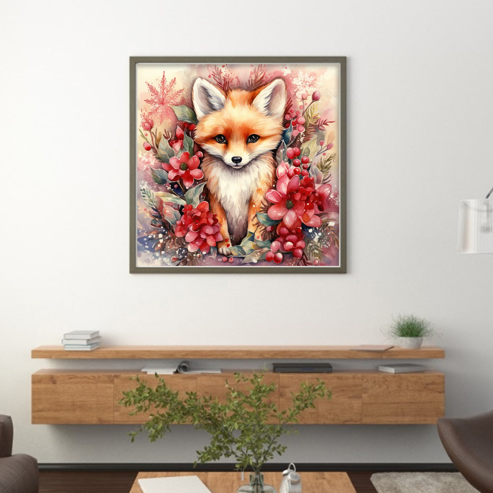 Winter Fox - 11CT Stamped Cross Stitch 40*40CM