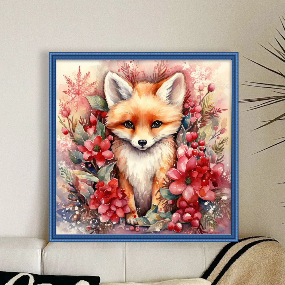 Winter Fox - 11CT Stamped Cross Stitch 40*40CM