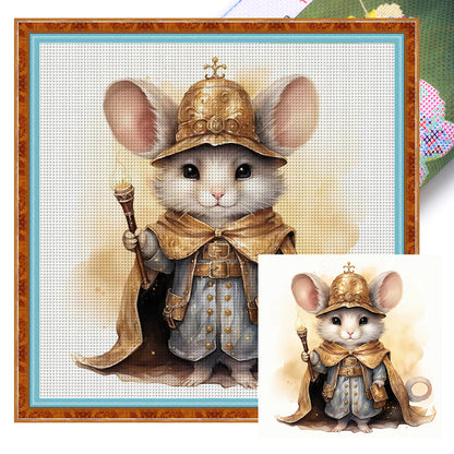 Detective Mouse - 11CT Stamped Cross Stitch 40*40CM