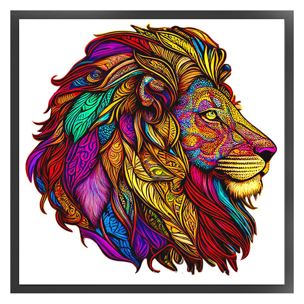 Colorful Lion - 18CT Stamped Cross Stitch 30*30CM