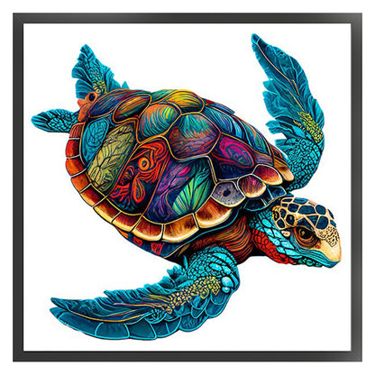 Colorful Turtle - 18CT Stamped Cross Stitch 30*30CM