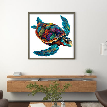 Colorful Turtle - 18CT Stamped Cross Stitch 30*30CM