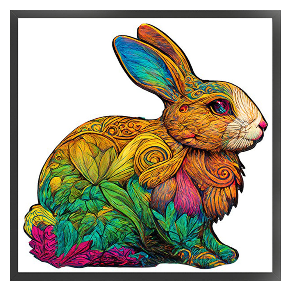 Colorful Bunny - 18CT Stamped Cross Stitch 30*30CM