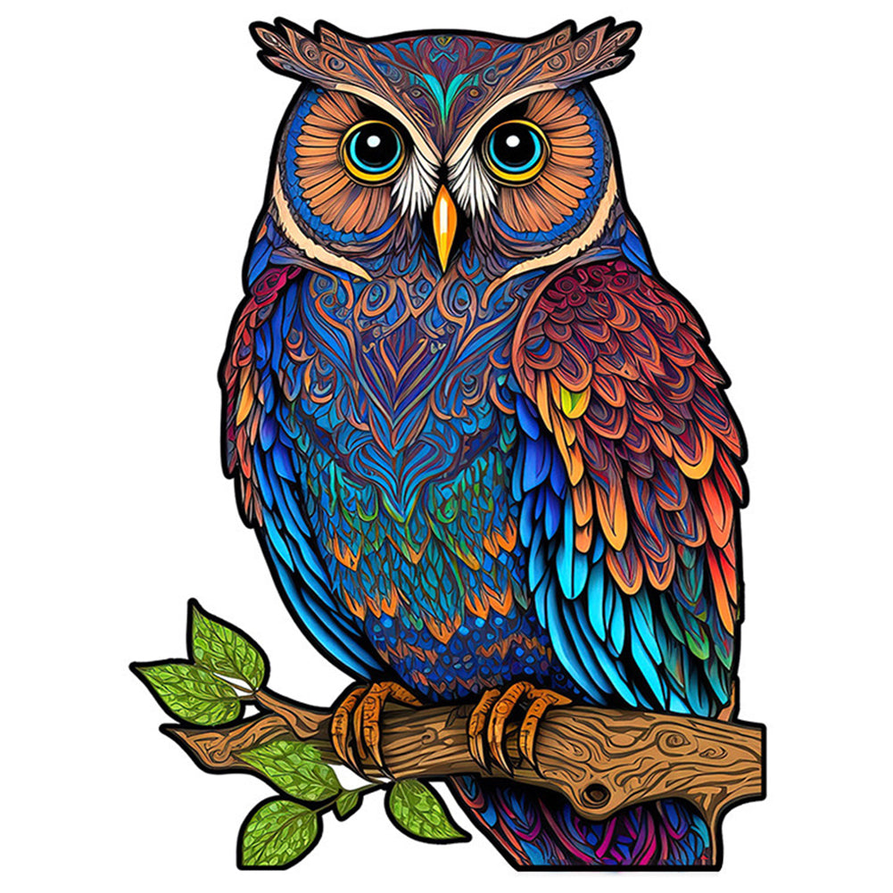 Colorful Owl - 18CT Stamped Cross Stitch 30*40CM