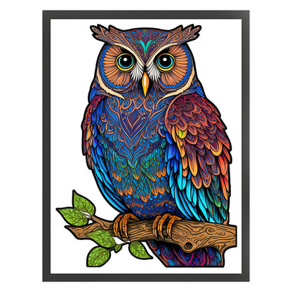 Colorful Owl - 18CT Stamped Cross Stitch 30*40CM