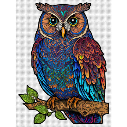 Colorful Owl - 18CT Stamped Cross Stitch 30*40CM