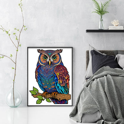 Colorful Owl - 18CT Stamped Cross Stitch 30*40CM