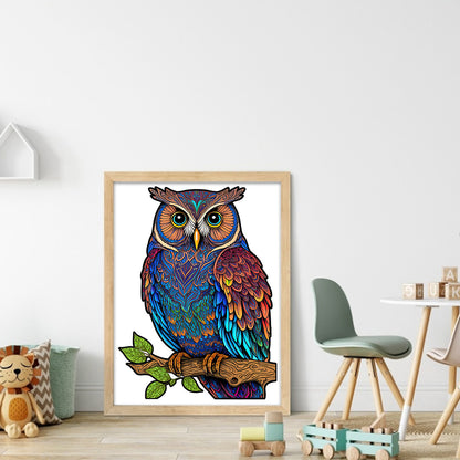 Colorful Owl - 18CT Stamped Cross Stitch 30*40CM