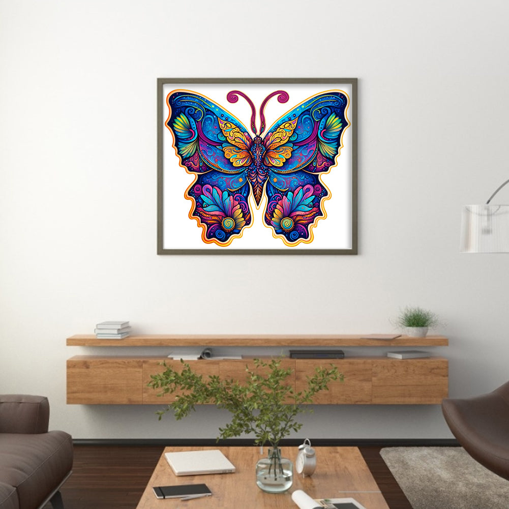 Colorful Butterflies - 18CT Stamped Cross Stitch 35*30CM