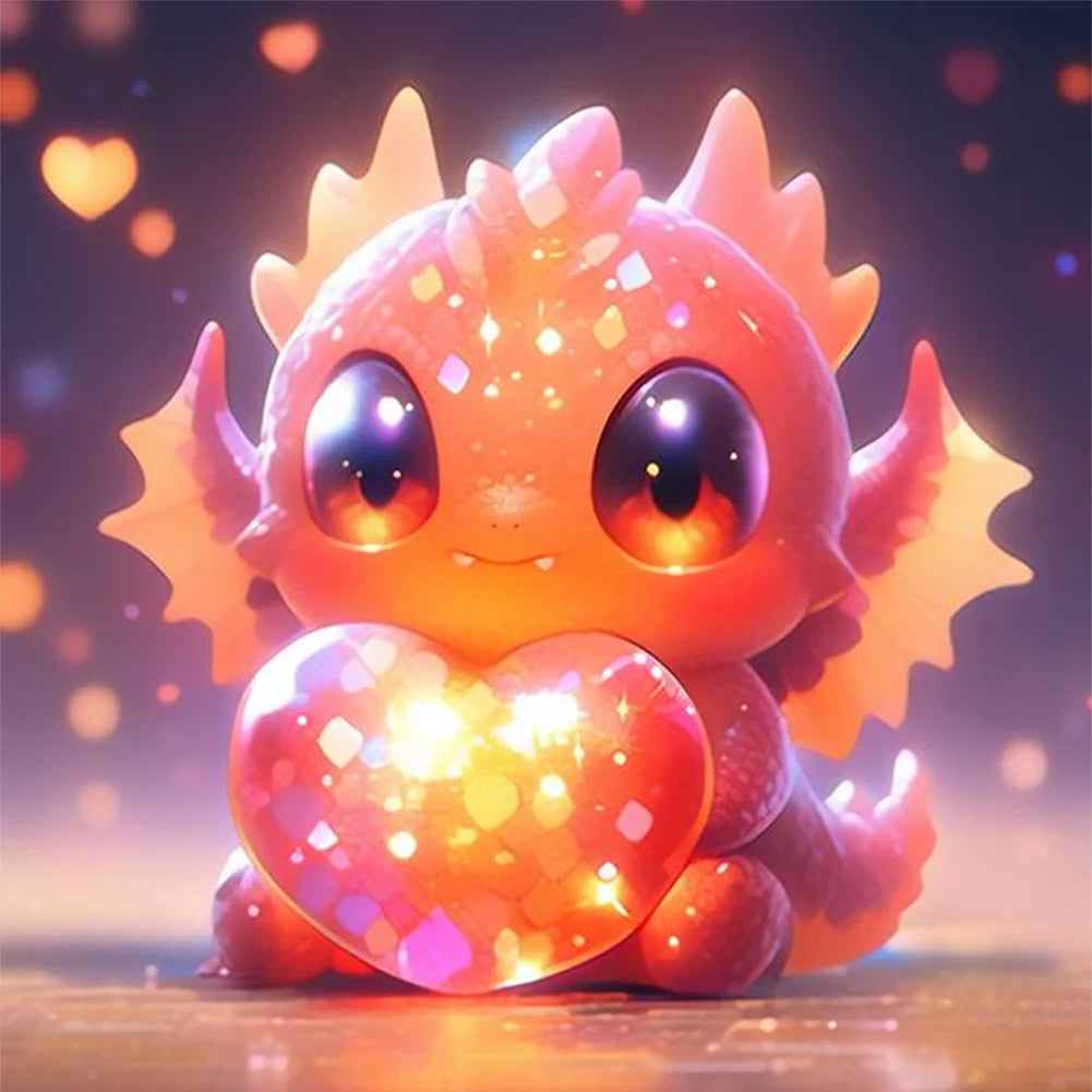 Cute Glowing Dragon - 11CT Stamped Cross Stitch 40*40CM