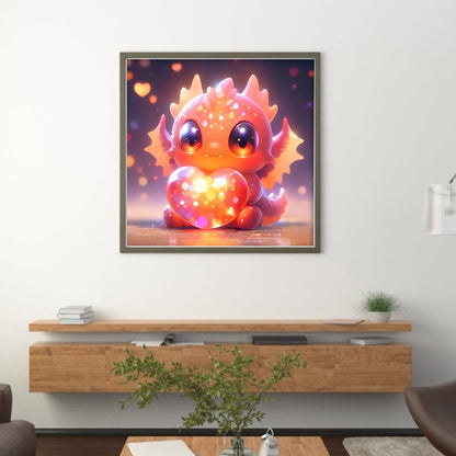 Cute Glowing Dragon - 11CT Stamped Cross Stitch 40*40CM