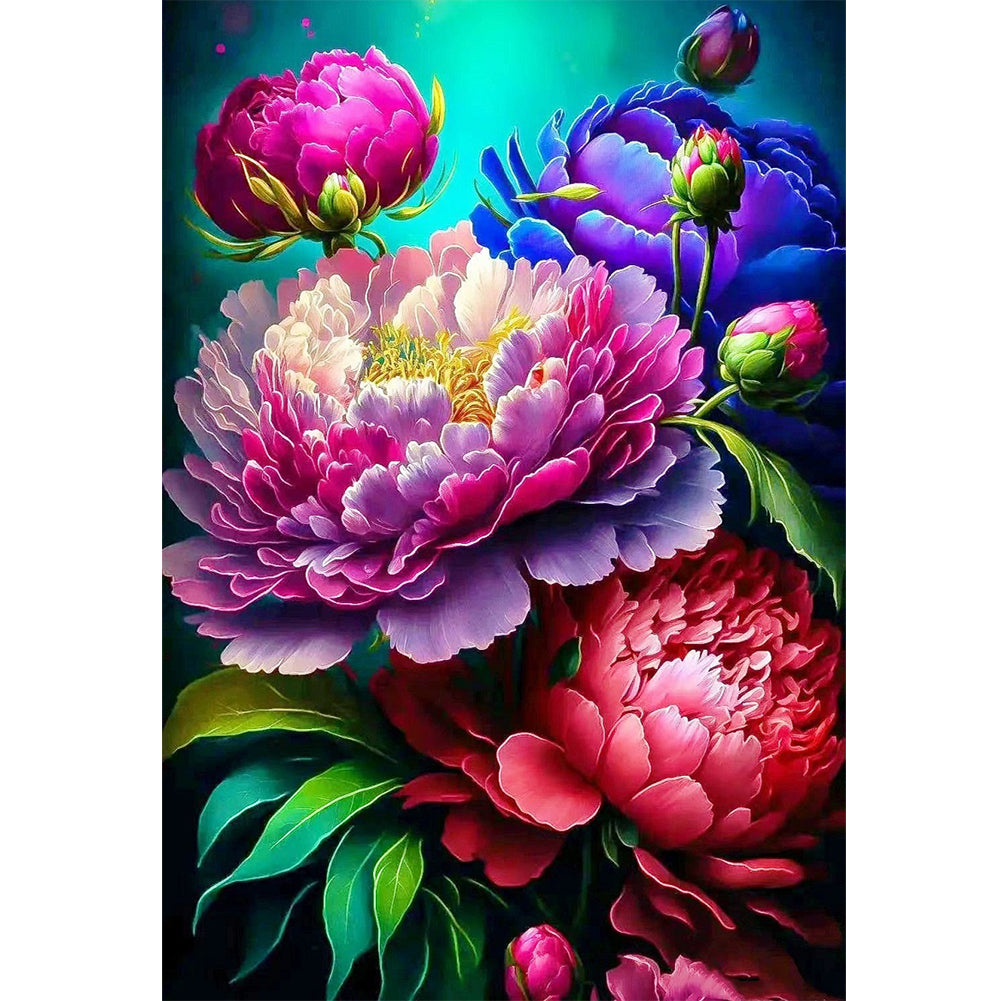 Peony - 11CT Stamped Cross Stitch 40*60CM