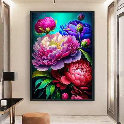 Peony - 11CT Stamped Cross Stitch 40*60CM