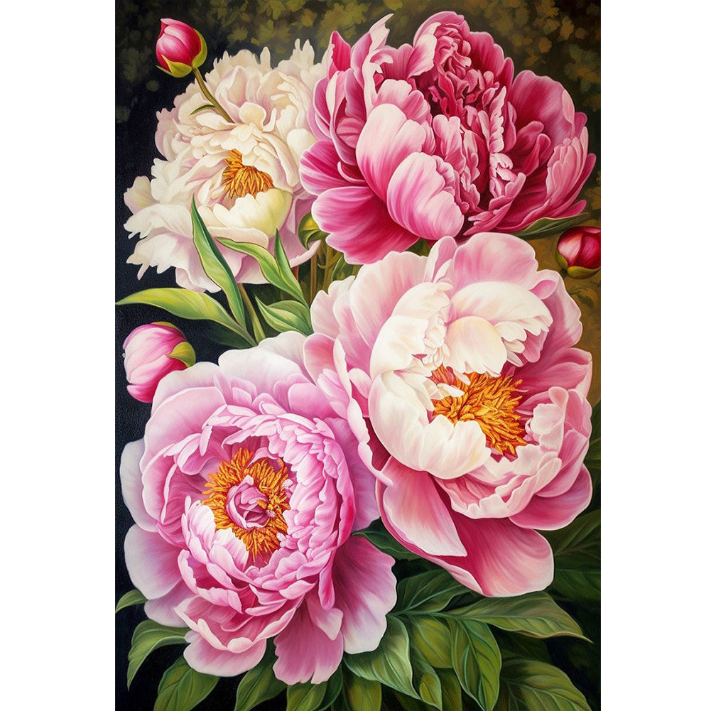Peony - 11CT Stamped Cross Stitch 40*60CM
