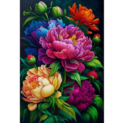 Peony - 11CT Stamped Cross Stitch 40*60CM