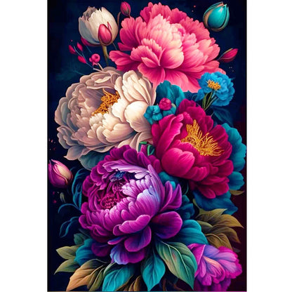 Peony - 11CT Stamped Cross Stitch 40*60CM
